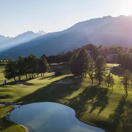 Avec Jardin A Lägenhet Crans-Montana